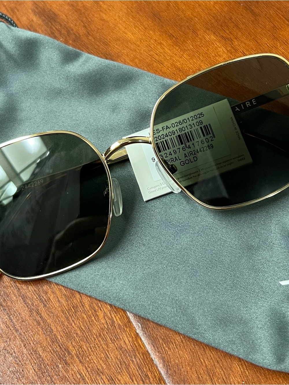 Aire Gold Frame Sunglasses